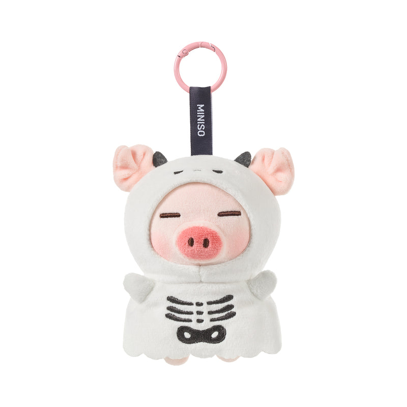 MINISO Pig BBO Series Shy Clown Pig Lying Plush Doll, Super Soft Stuffed Toy, MINISO Halloween Luminous Pumpkin Witch Pig Plush Pendant, Cute Bag Charm, Kawaii Holiday Surprise Gift for Girls