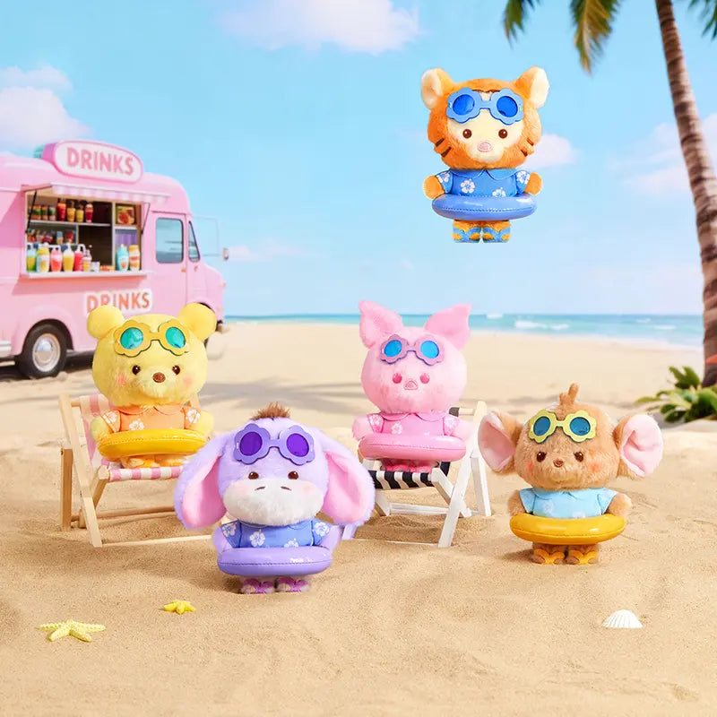 MICKEY&MINNIE Summer Swim Ring Series Plush Charm Blind Box