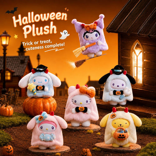 MINISO Candy Carnival Vinyl-Plush Blind Box - Halloween-Themed Blind Bag Collectible, Cute Fun Collectible, Decorative Desktop Ornament, Soft Plush Outer, Exquisite Face, Fan Gift