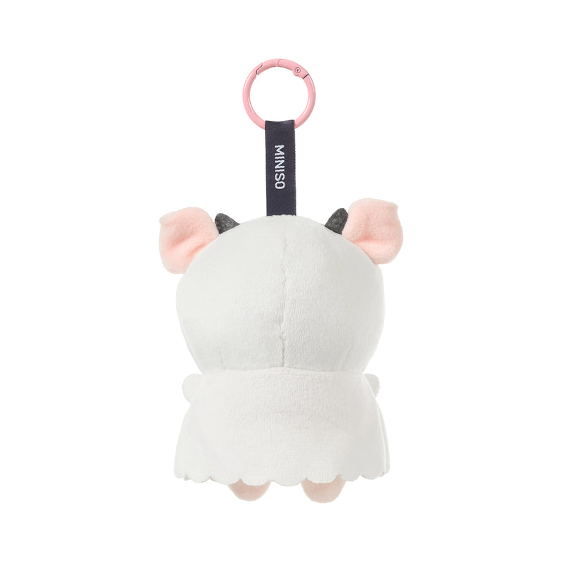 MINISO Pig BBO Series Shy Clown Pig Lying Plush Doll, Super Soft Stuffed Toy, MINISO Halloween Luminous Pumpkin Witch Pig Plush Pendant, Cute Bag Charm, Kawaii Holiday Surprise Gift for Girls