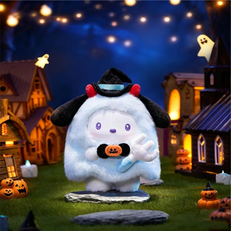 MINISO Candy Carnival Vinyl-Plush Blind Box - Halloween-Themed Blind Bag Collectible, Cute Fun Collectible, Decorative Desktop Ornament, Soft Plush Outer, Exquisite Face, Fan Gift