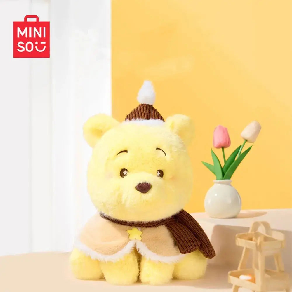 MINISO Winnie the Pooh Series Warm Cozy Sitting Plush Doll | Qootoy
