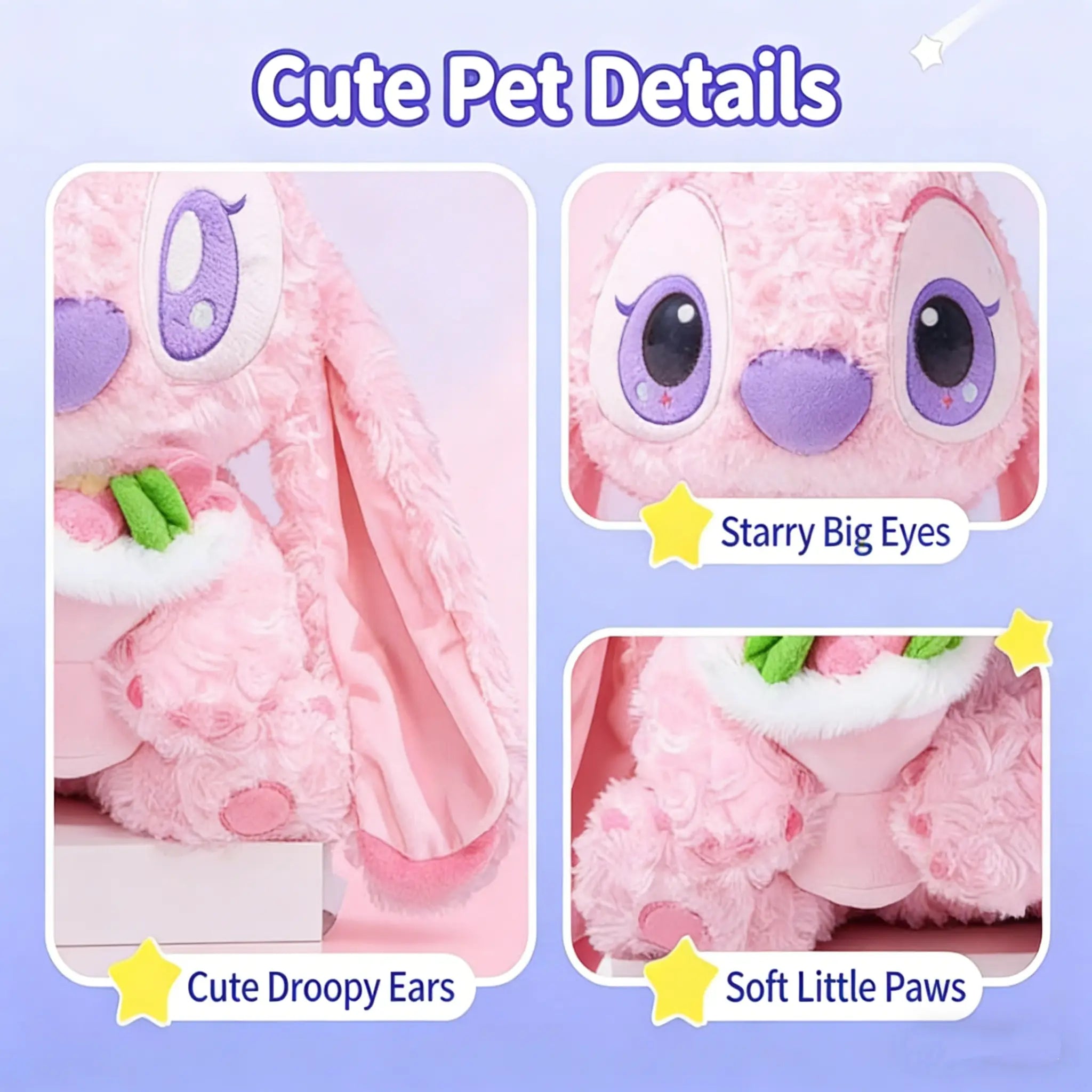 MINISO Stitch Petal Plush Sitting Doll | Qootoy