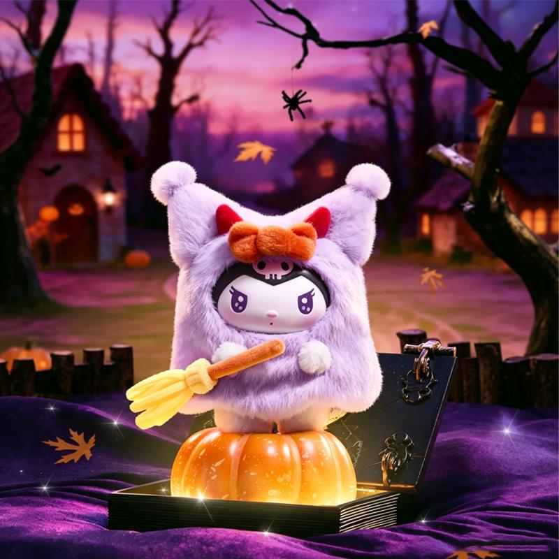 MINISO Candy Carnival Vinyl-Plush Blind Box - Halloween-Themed Blind Bag Collectible, Cute Fun Collectible, Decorative Desktop Ornament, Soft Plush Outer, Exquisite Face, Fan Gift