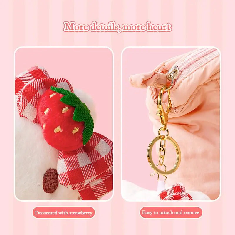 MINISO SR Plush Keychain – HK & Mel Soft Stuffed Doll Bag Charm | Qootoy