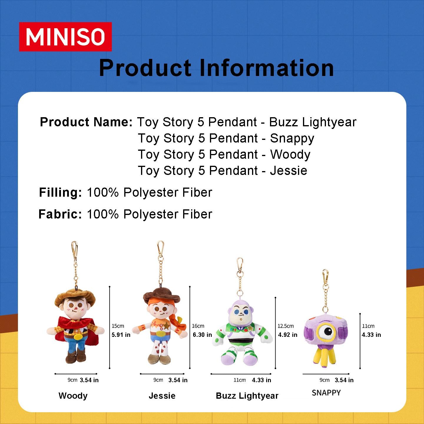 MINISO Toy Story 5 Plush Pendant Collectible