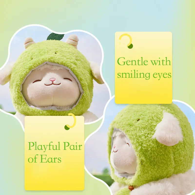 MINISO Adorable Sheep Series Standing Lamb Plush – Lucky with Pear