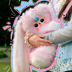 Baby Three Hug Baby Backpack, Purple Bear Plush Doll Crossbody Bag - Qootoy - Hong Kong Ying Yue Development Limited