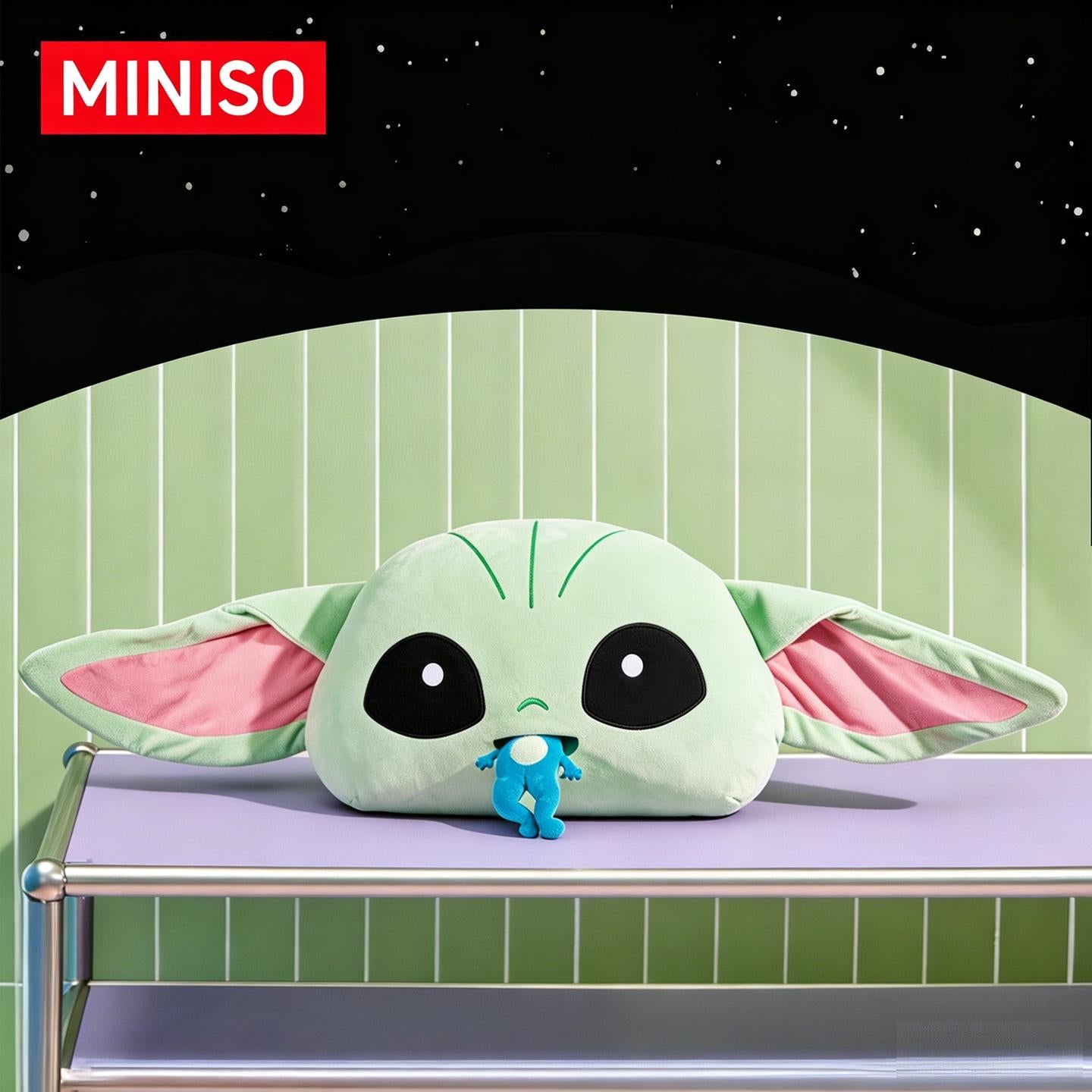 MINISO Star Wars Grogu Lying Plush Pillow & Hanging Pendant