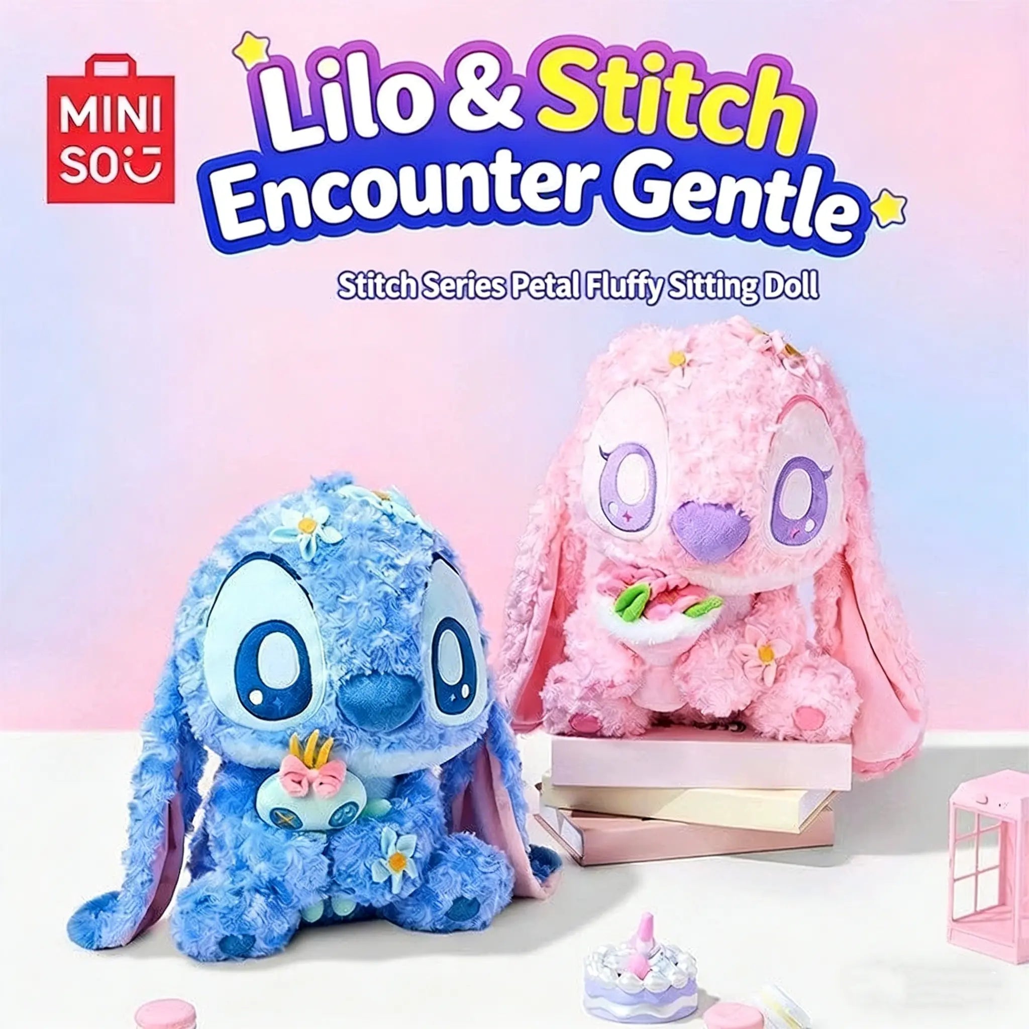 MINISO Stitch Petal Plush Sitting Doll | Qootoy