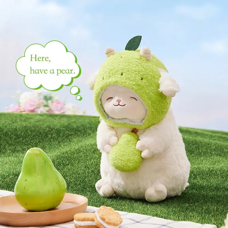 MINISO Adorable Sheep Series Standing Lamb Plush – Lucky with Pear - Qootoy - Hong Kong Ying Yue Development Limited