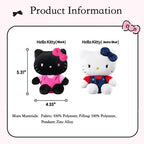 MINISO Denim Blue & Black Kitty Plush Doll Keychain - Qootoy - Hong Kong Ying Yue Development Limited