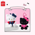 MINISO Denim Blue & Black Kitty Plush Doll Keychain - Qootoy - Hong Kong Ying Yue Development Limited