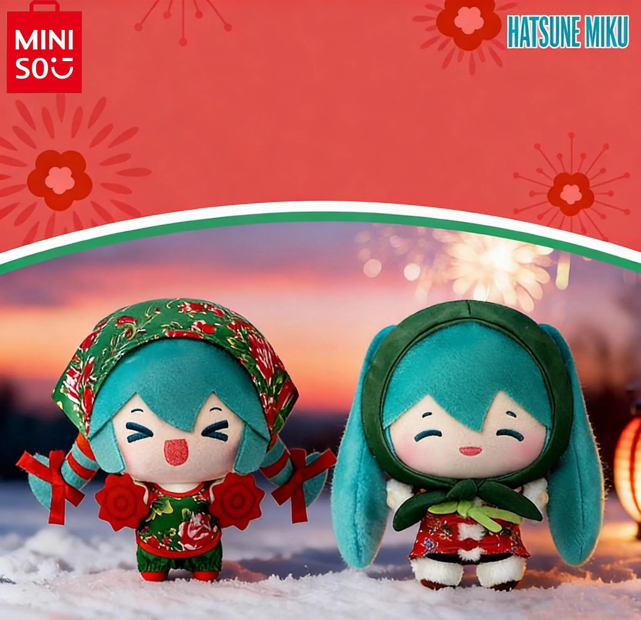 MINISO Hatsune Miku Chinese New Year Plush Toy - Qootoy - Hong Kong Ying Yue Development Limited
