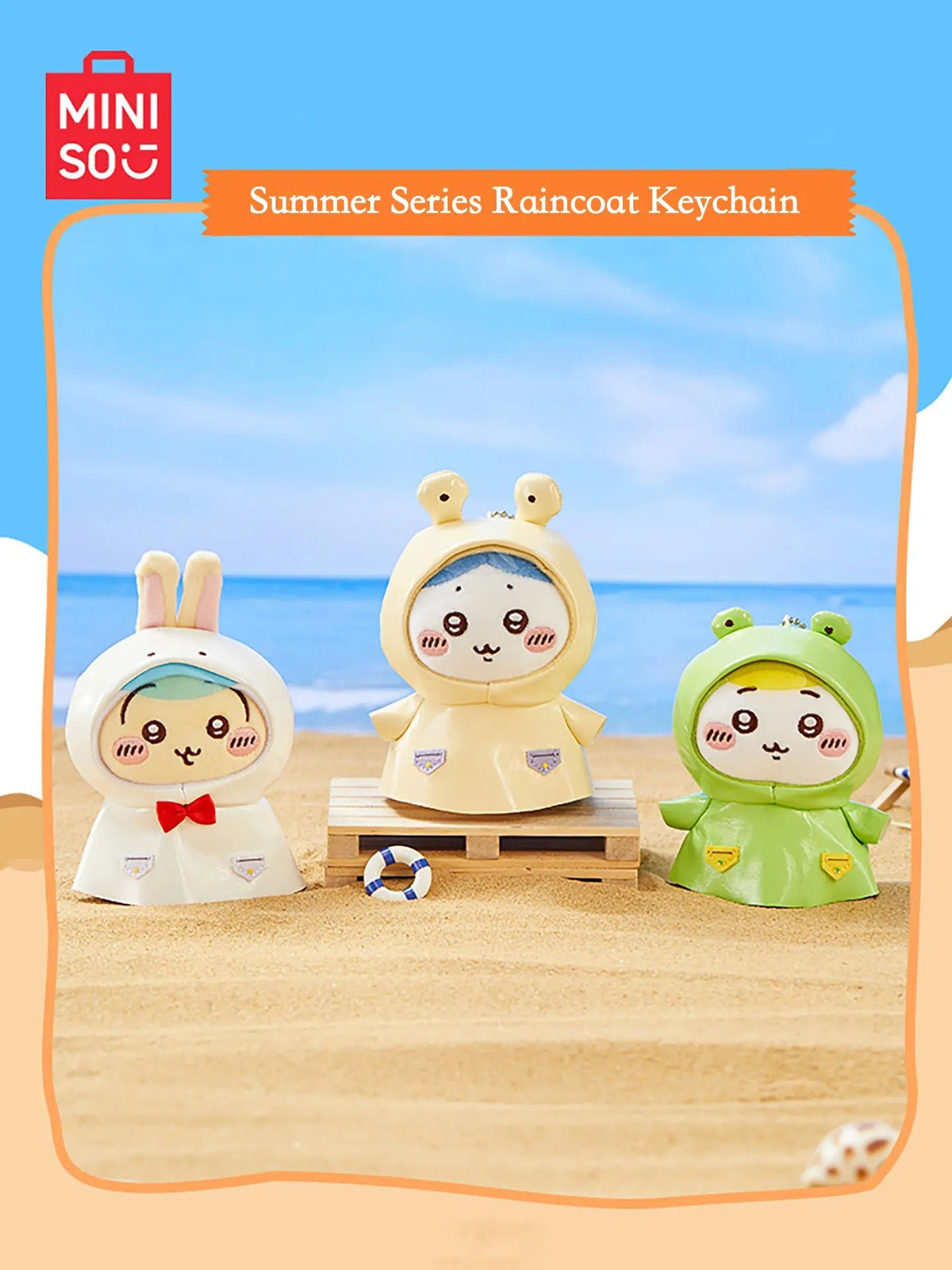 MINISO x Chiikawa Summer Edition Raincoat Plush Charm plush charm blind box