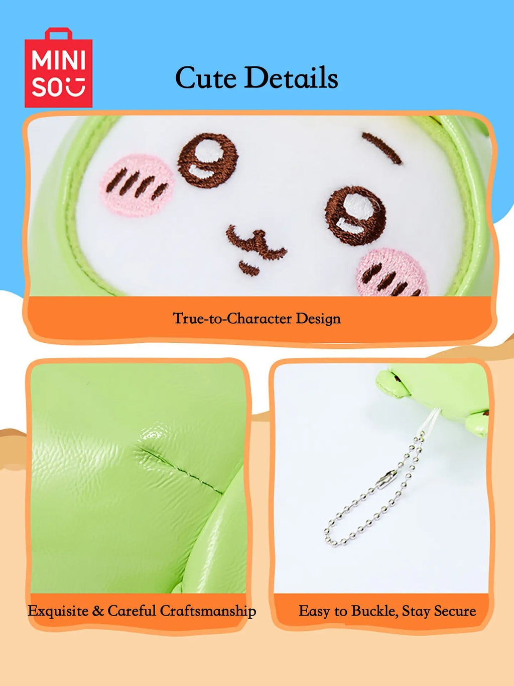 MINISO x Chiikawa Summer Edition Raincoat Plush Charm - Qootoy - Hong Kong Ying Yue Development Limited