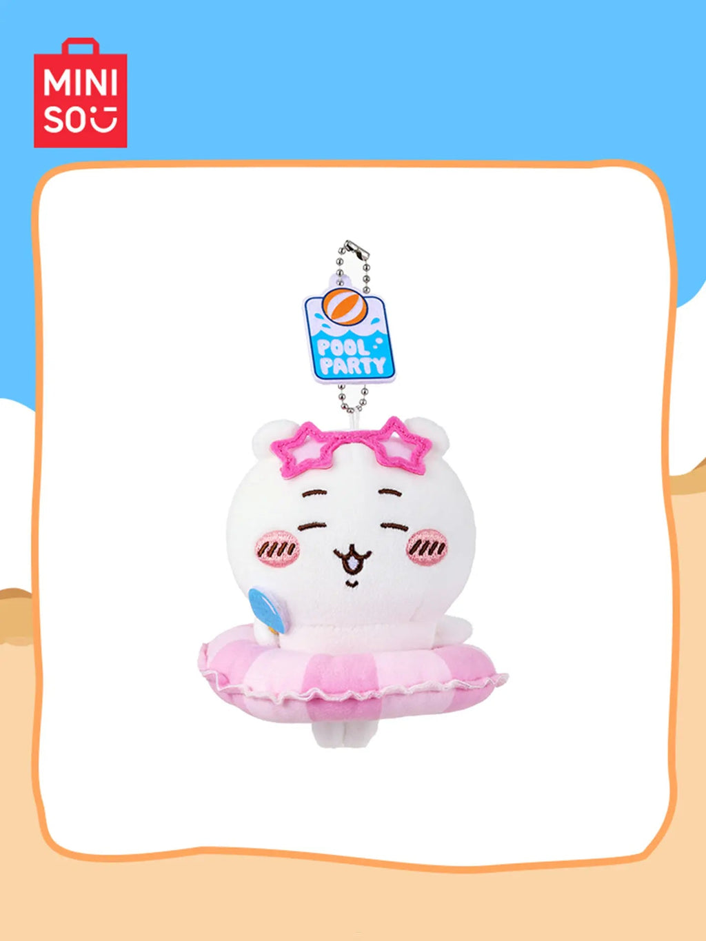 MINISO x Chiikawa Summer Swim Ring Plush Charm - Qootoy - Hong Kong Ying Yue Development Limited