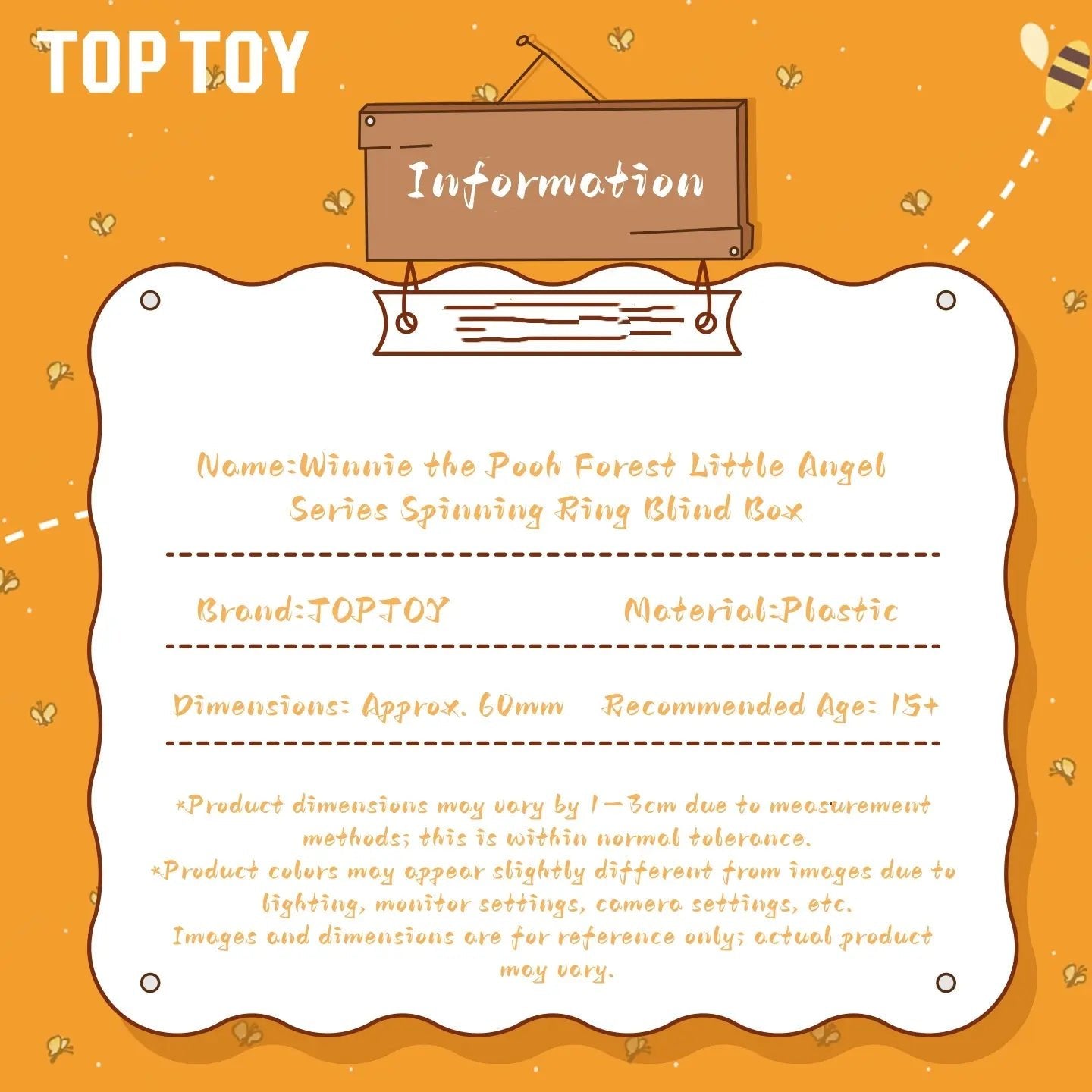 TOPTOY Winnie the Pooh Angel Spinning Ring Blind Box - Qootoy - Hong Kong Ying Yue Development Limited